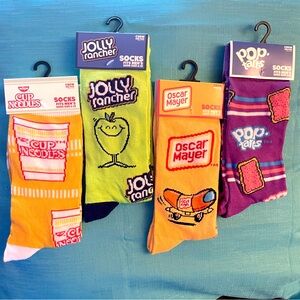 Brand new graphic crew socks fit men’s shoe size 6-12 bundle of (4).
